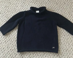 Crewcuts Kids Navy Blue Rollneck Sweater Small 2T Cotton Sweater - Picture 1 of 6