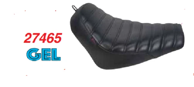 Tucked Rolled Gel Black Solo Seat Saddle for 18+ Harley Softail Fatboy M8 27465 - Image 1 of 1