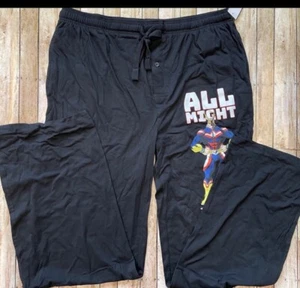 Men's Lightweight 100% Cotton Jersey Knit Pajama Pants/Lounge Black - Picture 1 of 3