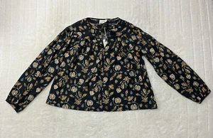 Universal Thread Womens Size S Floral Print Long Sleeve Multicolor Boho Blouse - Picture 1 of 11