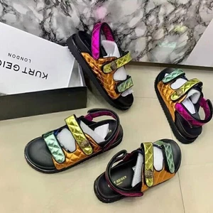 Women's Ladies Colorful Thick-soled Beach Sandals Kurt Geiger Womens Eagle Head.