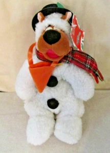 Scobby-Doo Christmas SNOWMAN Bean Bag 10in ~ Warner Brothers Studio Store WT - Picture 1 of 3