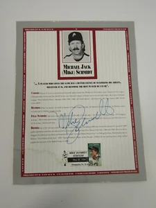 1990 Mike Schmidt USPS foglio omaggio Lou Gehrig baseball francobollo autografo firmato - Foto 1 di 8