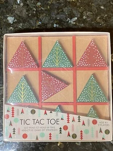 Profesor Puzzle Navidad Tic Tac Toe Juego Madera - Imagen 1 de 2