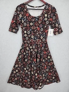 Neu mit Etikett LuLaRoe Nicole Fit & Flare Kleid schwarz mehrfarbig Gr. S - Bild 1 von 7