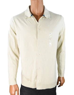 Cárdigan Suéter Alfani Para Hombres Nuevo S Marfil Crema Mangas Largas Cuello Foto 1 de 4