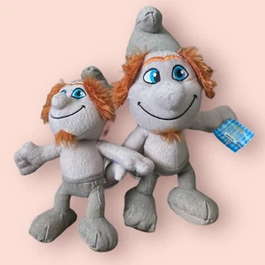 Lot Of 2 2013 Kellytoy The Smurfs Hackus Plush W/O Tags - Picture 1 of 5