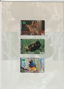 Phonecards 1994 Endangered Species magnetic set of 3 in limited edition pack - Imagen 1 de 2