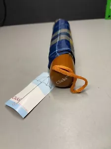 Clicks Blue Plaid Umbrella manual open "A Click away to a dry day" - Picture 1 of 5
