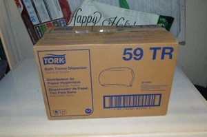 Tork Twin Toilet Paper Roll Dispenser Smoke T24 Modern Look 59TR 59 TR FREE SHIP - Picture 1 of 3
