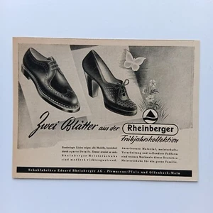 1951 Rheinberger Schuhfabrik Schuhe Pirmasens Werbung Werbeanzeige Reklame - Bild 1 von 1