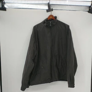 Chaps Mens Black Bomber Windbreaker Jacket Lightweight Plaid Lined Size 2XB Big - Picture 1 of 6