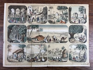 Le Journal des Mères et Des Enfants (circa. 1850) L' AFRIQUE Litho Lemercier - Foto 1 di 3