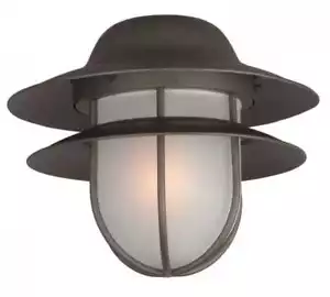 Craftmade Outdoor Bowl Fan Light Kit in Oiled Bronze with Frost Glass - Picture 1 of 1