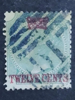 India 1867 Queen Victoria Overprint On Straits Settlements 12c - 1v Used - Image 1 of 3