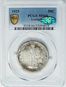 1925 Lexington Half 50c MS66 Secure PCGS ~ CAC 950476-14 - Picture 1 of 3