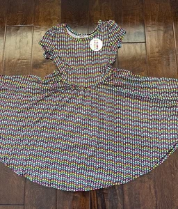 *NWT* DotDotSmile Size 7 Colorful Hearts Cap Sleeve Dress - Picture 1 of 6