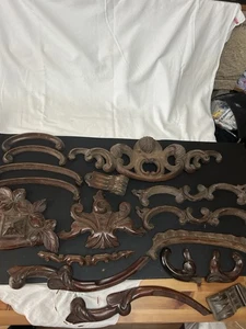 GROSSE MENGE VERSCHIEDENER ANTIKER UHRENGEHÄUSE HOLZLEISTEN DEKORATION -L - Bild 1 von 21