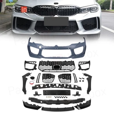 M8 Style Front Bumper Grille Lip Conversion Kit For 19-21 BMW 3 Series G20 G21 Foto 1 de 4
