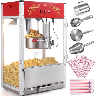 Uimoso Popcorn Popper Machine Countertop Popcorn Maker 1615W 16 Oz Red