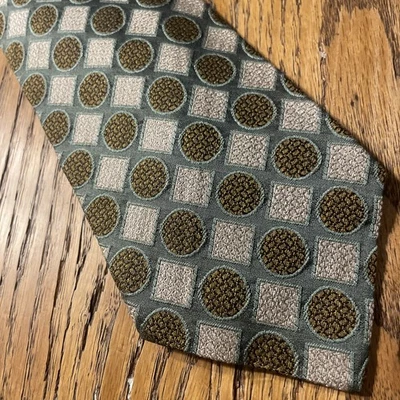 Corbata de seda geométrica tejida Tino Cosma usada en excelente estado para hombre hecha en Italia Foto 1 de 4