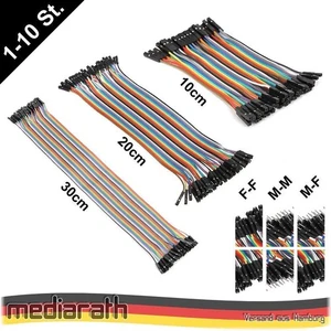 Cavo Jumper Dupont 40 Pin 10/20/30 cm F-F, M-M, M-F 2,54 mm Breadboard Arduino - Foto 1 di 15