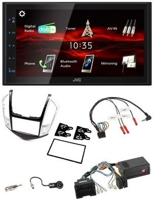JVC USB Bluetooth Lenkrad DAB 2DIN Autoradio für Chevrolet Cruze 2011-2016 silbe - Bild 1 von 4