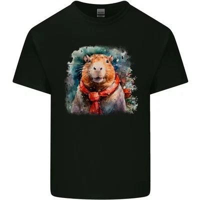 Winter Capybara Christmas Xmas Kids T-Shirt Childrens - Image 1 of 4