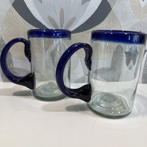Art Blown Glass Beer mugs from Mexico - Picture 1 of 5