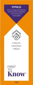 First To Know® Syphilis Test, Discreet In-Home Test  EXP 01/02/26 - Picture 1 of 4
