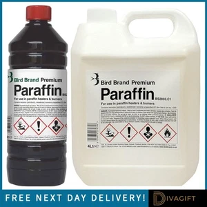 BIRD BRAND PREMIUM GRADE PARAFFIN LITRE KEROSENE HEATER LAMP OIL FUEL 1L 4L NEW - Picture 1 of 6