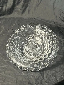 Vintage Clear FOSTORIA Crystal 6" tri Footed Glass Bowl Dish - Picture 1 of 3