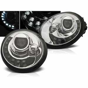 Juego faros LED para VW New Beetle 9C cromo 1998-2005 - Imagen 1 de 3