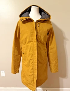 Fjallraven Kiruna Padded Parka G-1000 Women's Size Small Yellow Hooded Logo - Picture 1 of 17
