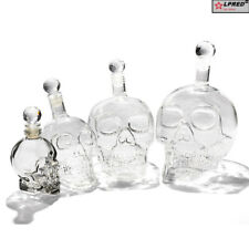 Glass Skull Head Whiskey Decanter Wine Vodka Shot Bottle Drinking 1Pcs