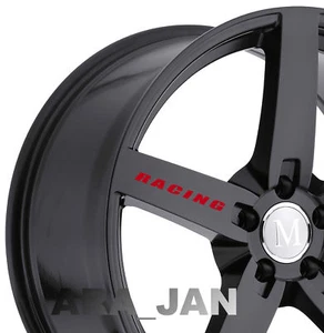 4 - RACING Wheels Vinyl Decal Sticker Sport car rims performance motorsport logo - Picture 1 of 5
