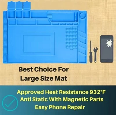 ALFOMBRA DE REPARACIÓN DE SILICONA PARA PORTÁTIL MÓVIL TELÉFONO CELULAR BUCEO RELOJ COMPUTADORA HERRAMIENTA PAD Foto 1 de 4