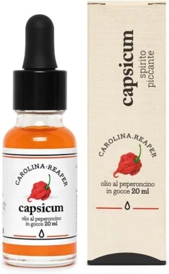 Olio Piccante Peperoncino Capsicum Gusto Reaper Carolina 100% Made in Italy