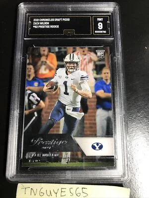 Zach Wilson RC 2021 Panini Chronicles Draft Picks Prestige #82 Graded GMA 9 Mint - Image 1 of 4