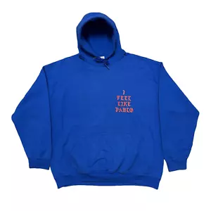 Kanye West Sudadera con Capucha XL Para Hombres Azul I Feel Like Pablo Gira Concierto Hip Hop Rap Camiseta - Imagen 1 de 15