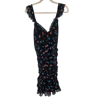 Torrid Chemise Ruffle Hem Dress Chemise Nightgown Ruched Mini Dress 3X Black - Image 1 of 4