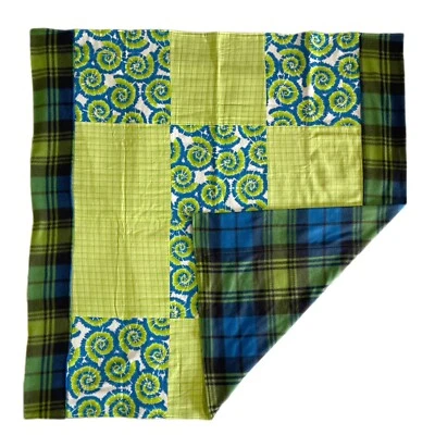 Manta para regazo/niño pequeño-reversible-insertos de lana/franela-cosida a máquina-hecha a mano Foto 1 de 4