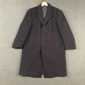 Abrigo DUNN & CO CROMBIE Para Hombre 44 Azul Marino De Colección 100% Lana Forrado Manga Larga - Imagen 1 de 14