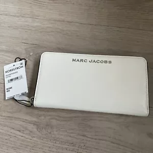 Portafoglio Marc Jacobs grande cotone pelle incrociata continentale pochette zip intorno - Foto 1 di 8