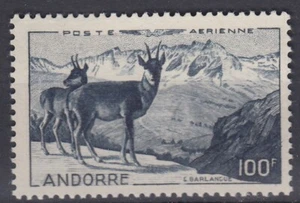 ANDORRE POSTE AERIENNE ISARDS N° 1 NEUF ** GOMME SANS CHARNIERE - COTE 110 € - Picture 1 of 2