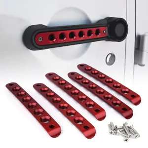 Manija de puerta roja portón trasero inserto de borde de aluminio para Jeep Wrangler JK 2007-2018 - Imagen 1 de 8