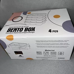 BENTO BOX Model: 8036 / 4 Pieces - Teal Color - Picture 1 of 3