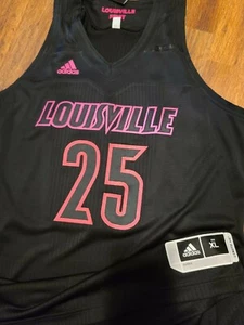 Camiseta deportiva auténtica Asia Durr 2017-18 Louisville Cardinals rosa Play4Kay cáncer XL4 - Imagen 1 de 8