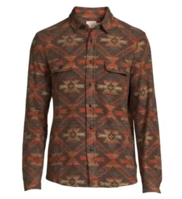 FAHERTY Legend Sweater Flannel Shirt Men XS Aztec Southwest Aztec Western NWT - Image 1 of 4