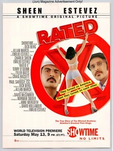 Rated X Sheen Estevez Showtime Movie Promo 2000 Full Page Print Advertisement - Picture 1 of 4